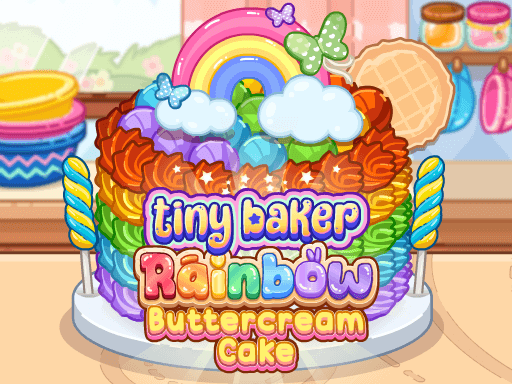 Tiny Baker Rainbow Buttercream Cake Cover